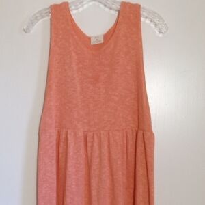 Anthropologie Pins and Needles knit peplum sleeveless top women's size medium